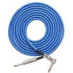 Cable de guitare de 3 m Cable audio jack 6,5 mm pour amplificateur de mixage de guitare basse, baleine bleue