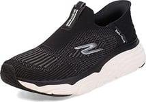 Skechers Men's Max Cushioning Slip-ins-Athletic Slip-on Running Walking Shoes with Memory Foam Sneaker, Black White, 6 UK