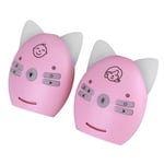 Audio Baby Monitor 2.4GHz Wireless Small Walkie Talkie with 2 Way Voice Function, Night Light(UK-Pink)
