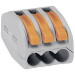 Borne de raccordement WAGO 222-413-1 flexible: 0.08-4 mm² rigide: 0.08-2.5 mm² Nombre de pôles: 3 gris, orange 1 pc(s) S55241