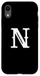 iPhone XR Letter N in white large bold American west style font Case