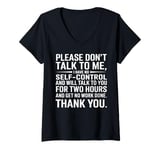 Womens Funny Introvert Self Will Talk To You For Two V-Neck T-Shirt