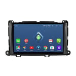 2 Din Android Car Navigation Stereo Bluetooth 9'' Touchscreen Wifi Car Info Plug And Play Full RCA SWC Support Carautoplay/GPS/DAB+/OBDII for Toyota Sienna 2010-2014,Quad core,4G Wifi 1G+32G