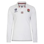 Umbro Kids England RWC2023 Home Long Sleeve Shirt White 9-10 Years