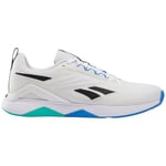 Reebok Men's NANOFLEX TR 2 Training Shoes, Footwear White/Black/Unleashed Green, 11.5 UK