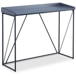 Console Structure Noir avec Plateau Gris - L100 cm Calicosy Gris anthracite