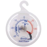 Brannan Dial Fridge Freezer Thermometer with Blue & Red Temperature Scale- White