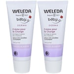 WELEDA Baby Derma Crème pour le Change à la Mauve blanche 2x50 ml