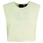 Puma x Rihanna Fenty Sleeveless Cropped Crew Neck Top Vanilla Womens 574749 01 - Off-White Cotton - Size 10 UK