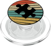 Autism Awareness Retro Vintage 70s 80s Autism Mom Dad Puzzle PopSockets PopGrip pour MagSafe