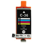 Ink Cartridge Multicolour 13ml Replacement for Canon CLI-36 CLI-36C