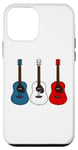 Coque pour iPhone 12 mini Guitare Acoustique Drapeau Français, Guitariste