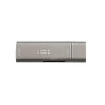 AIINO - Adaptateur 4-en-1 USB-C + Lecteur de Carte SD / TF + USB 3.0 | Pour les Ordinateurs Portables, Tablettes & Smartphones | Design Compact & Élégant | Idéal pour MacBook Éditions 2016/2017 - Gris