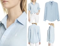 Polo Ralph Lauren Linen Shirt Vokuhila Hemd T-Shirt Top Blouse New S