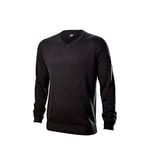 Wilson Staff Homme Pull de Golf, Col en V, WILSON STAFF V NECK SWEATER, Laine/Acrylique, Noir, Taille L, WGA700724LG