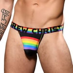 Andrew Christian 2P Almost Naked Stripe Jock Multi-colour-2 polyamid Small Herre