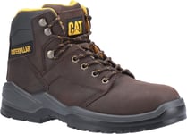 Caterpillar Mens Safety Boots Striver Leather Lace Up brown UK Size