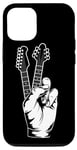 Coque pour iPhone 14 Pro Accessoires de guitare de concert Fun Peace and Rock Punk Rock Band