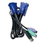 PLANET KVM-KC1-3 KVM cable Black, Blue 3 m