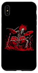 iPhone XS Max Skeleton Drummer Guy Rock And Roll Band Rock On Drum Kit Case