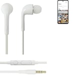 Earphones pour Huawei P Smart 2021 in ear headset stereo blanc