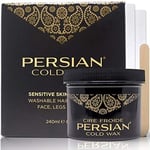 Persian Cold Wax Kit, Hair Removal Sugar Wax for Fine to Medium Hair Types Body