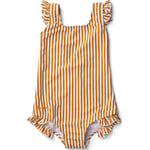 Liewood Tanna swimsuit seersucker – Y/D stripe: mustard/white - 92/98