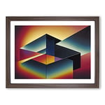 The Engaging Modern Abstract Art H1022 Framed Print for Living Room Bedroom Home Office Décor, Wall Art Picture Ready to Hang, Walnut A4 Frame (34 x 25 cm)