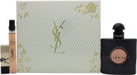 Yves Saint Laurent Black Opium Gift Set 50ml EDP + 10ml EDP + Mini Rouge Pur Couture Lipstick - Rouge Muse