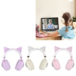 New Kids Headphones RGB Lights Cat Ear Headset 20H Playtime HiFi Stere