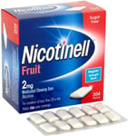 Nicotinell Stop Smoking Aid Nicotine Gum 2mg Fruit - 204 Pieces x 4