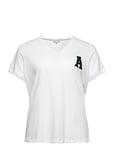 Carelodie Ss V-Neck Tee Jrs White ONLY Carmakoma