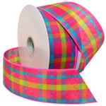 Morex Ruban Couleur Chic Plaid Ruban en Tissu, 2 1/2 "par 50-Yard Spool