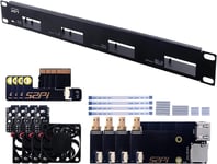 Geeekpi 1U Rack Kit for Raspberry Pi 4B, 19" 1U Rackmount Supports 1-4 Units wit