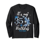 Womens It's My 35th Birthday EST 1990 35 Years Old Diamond Long Sleeve T-Shirt