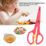 3 Color Stainless Steel Baby Food Scissors Vegetables Cutter With Plastic