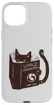 Coque pour iPhone 15 Plus World Domination pour chatons : Earth Ruler, lecture amusante sur un chat