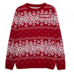 Fortnite Mens Fair Isle Knitted Christmas Jumper - L