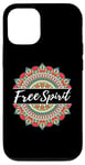 Coque pour iPhone 13 Pro Free Spirit Boho Mandala Design, ambiance hippie, énergie artistique