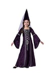 Dress Up America Costume de princesse médiévale - Ensemble d'habillage Renaissance pour filles - L'ensemble comprend une robe violette et un chapeau Hennin