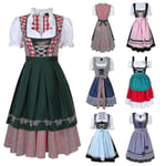 Dirndl Klänning tysk Oktoberfest bayersk öl Wench kostym Maid Festival Party Z X .q Pink Pink XL