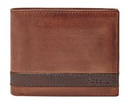 Fossil Portefeuille pour hommes Quinn, Portefeuille 100% cuir marron 11.5 cm L x 2 cm L x 9 cm H ML3644200