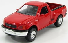 WELLY - Voiture 4x4 FORD F-150 Regular pich-up de 1998 de couleur rouge - 1/2...