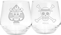 ABYStyle One Piece glas 2-pakke (Luffy og Ace)