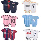 23-24 Baby nr 10 Miami Messi nr 7 Real Madrid tröja BB Jumpsuit One-piece Size 9 (6-12 months) NO.7 SON