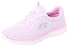 Skechers Femme Summits Lite Basket, Lavender Mesh Trim, 40 EU