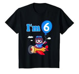 Youth Pilot Airplane Plane I'm 6 Six Sixth 6th Birthday Boys T-Shirt