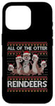 Coque pour iPhone 16 Pro All Of The Otter Pull de Noël avec motif de loutre