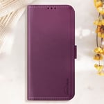 Avizar Case for Samsung S24 FE Clamshell Wallet Double Clasp Magnet, Purple