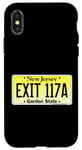 Coque pour iPhone X/XS Sortie de plaque d'immatriculation New Jersey NJ GSP Parkway 117A